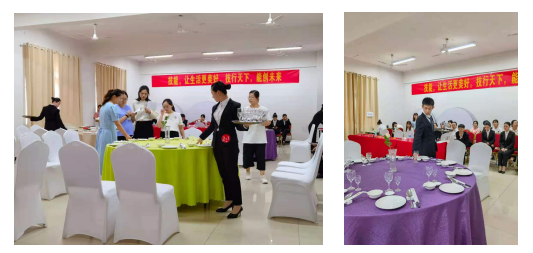 旅游管理学院举行第十届“中餐宴会摆台”技能大赛