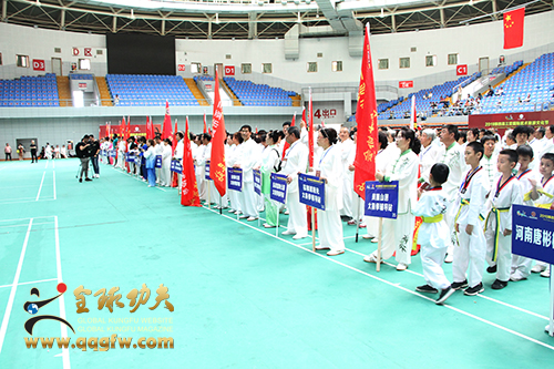 傅彪在第四届三亚国际武术旅游文化节发表激情演说