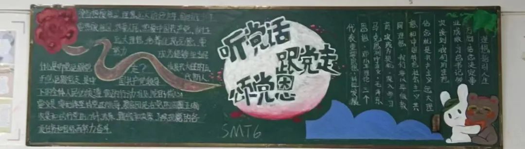 【青年說】——《聽黨話，跟黨走，頌黨恩》主題黑板報評比