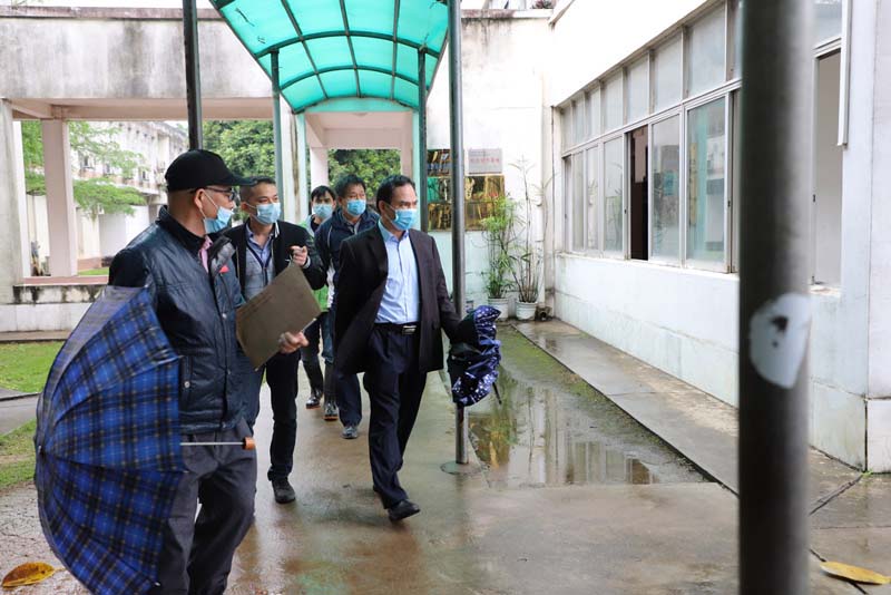 市教育局领导到我校核验和抽查开学准备工作——贵港市白云职业技术学校