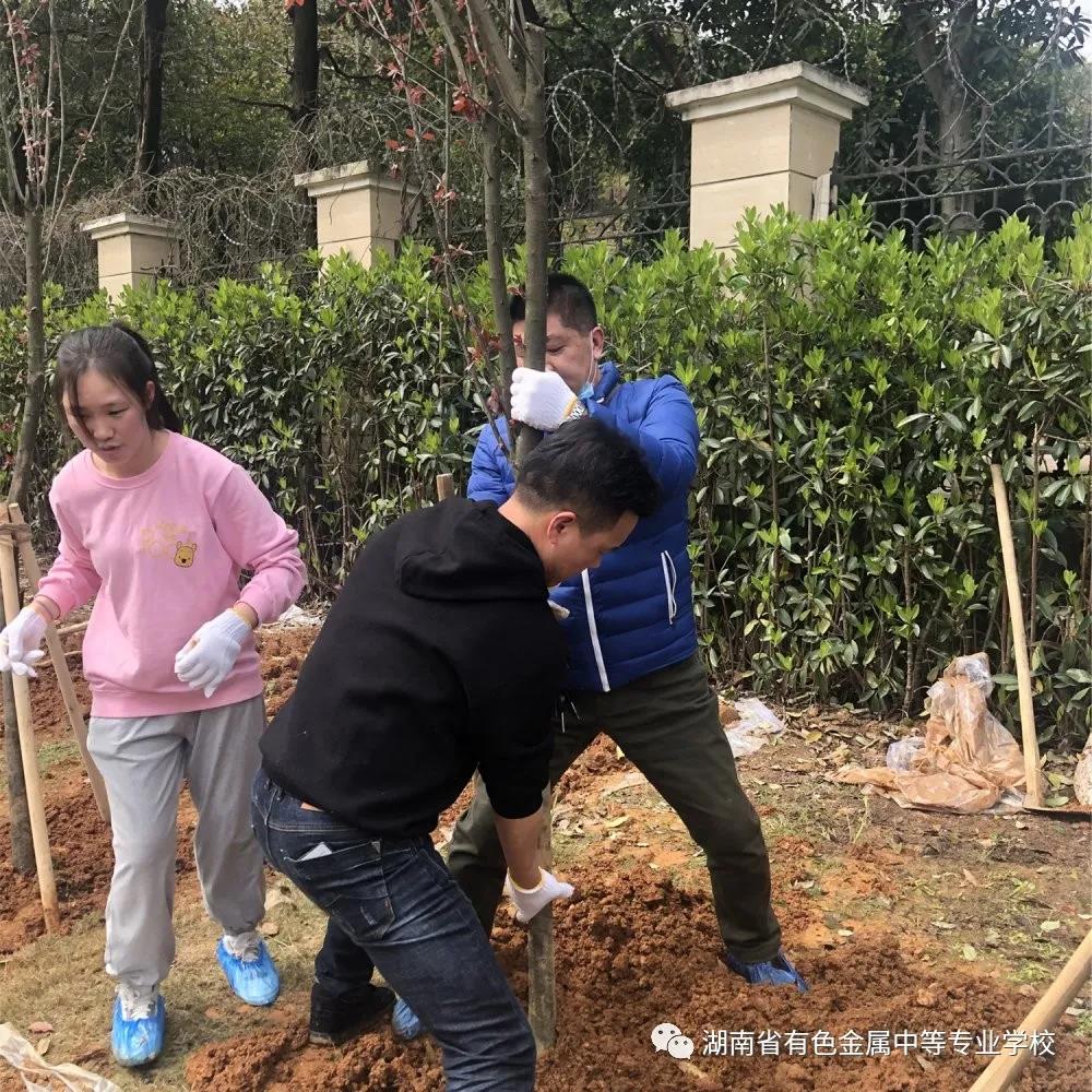 湖南省有色金属中等专业学校植树节党建活动