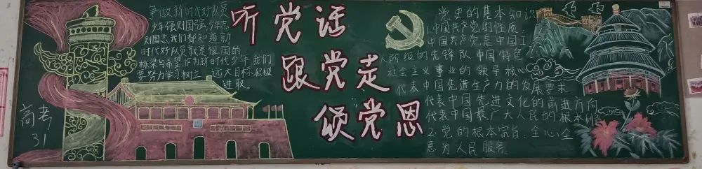 【青年說】——《聽黨話，跟黨走，頌黨恩》主題黑板報評比