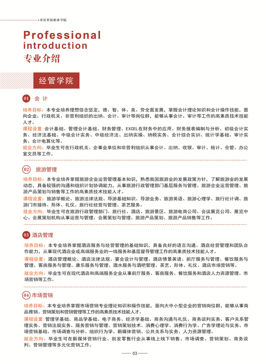 权威发布解锁重庆科技职业学院2020年各专业详情