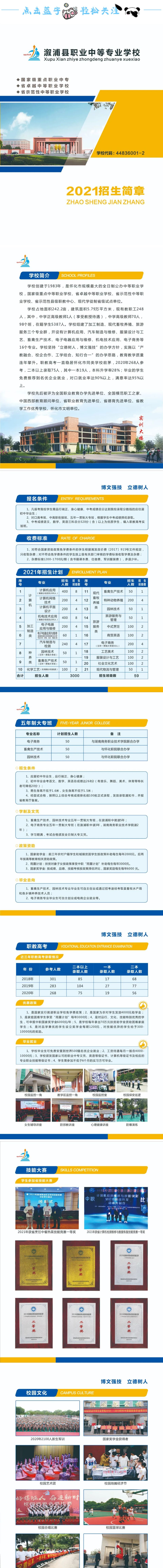 溆浦县职业中等专业学校2021年招生简章