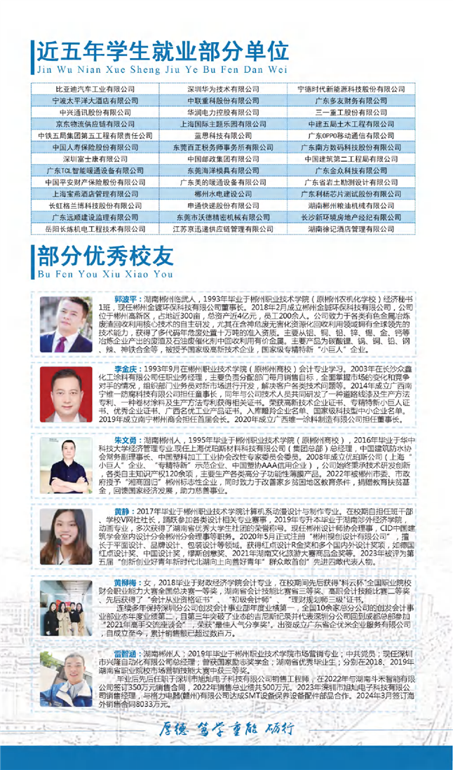 郴州職業技術學院2025年統招招生簡章